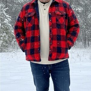 🪓 Northwest Territory Red Checkered Flannel – Size 2X lumberjack holiday 90s